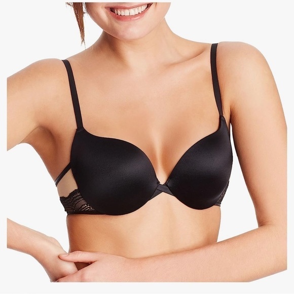 NEW-MAIDENFORM Love The Lift Underwire Demi, Smoothing Lace-Trim Push Up Bra 36C - Picture 4 of 15